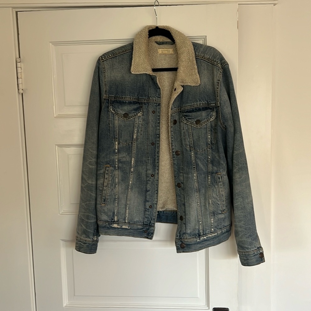 Allsaints Jean Jacket with Shearling Lining Men’s / M